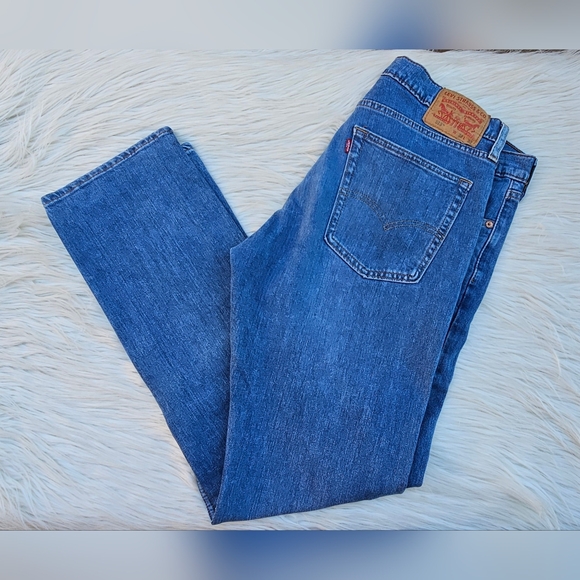 Men's Levi's 513 Slim Straight Jeans Size W33 x L32 - Picture 2 of 13